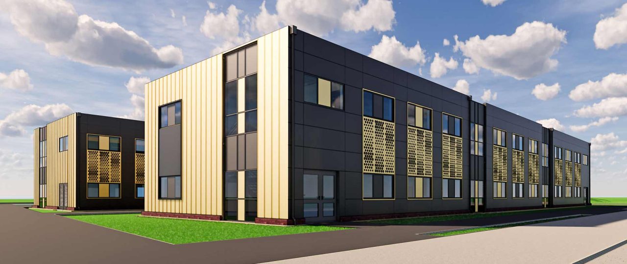 Wernick Modular Building at Swansea University Render