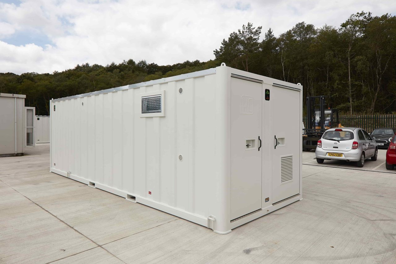 Exterior shot of Wernick Hire's static welfare units