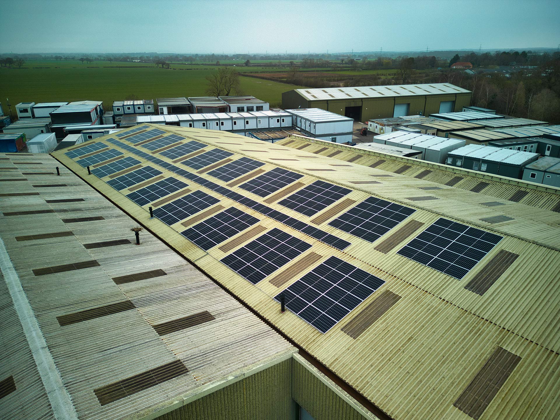 image of the solar panels on the york factory