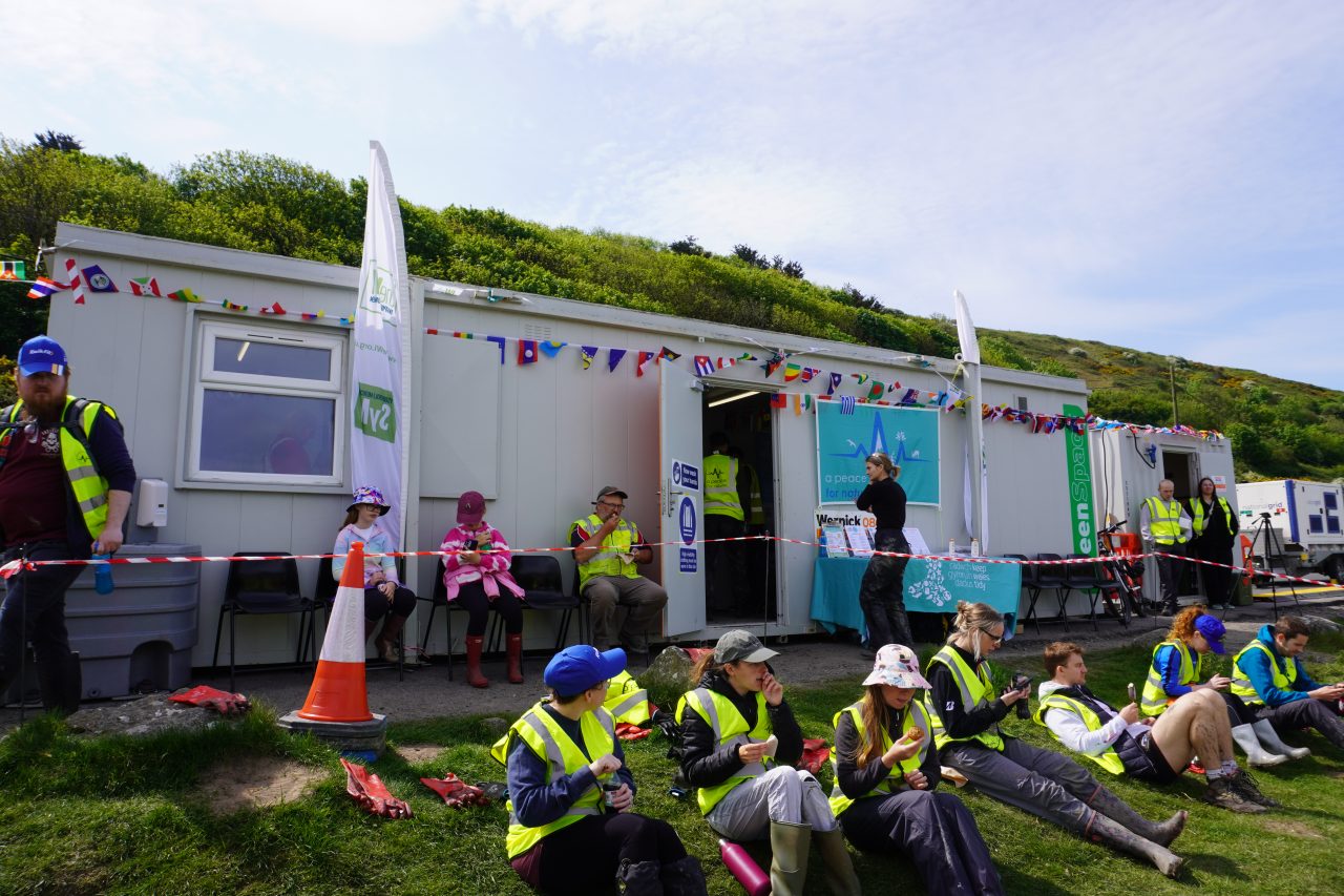 image of donated cabin at ogmore beach clean
