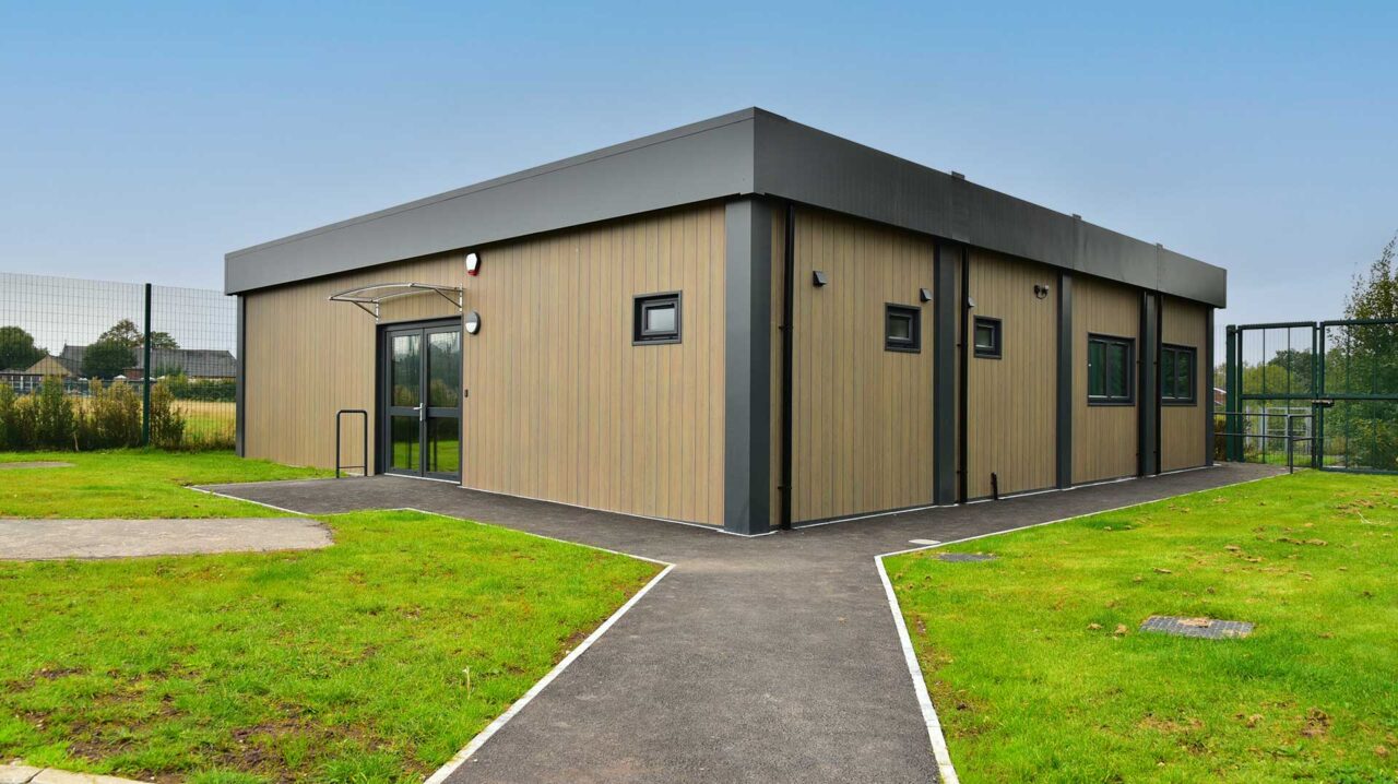 Image of a refurbished music classroom block