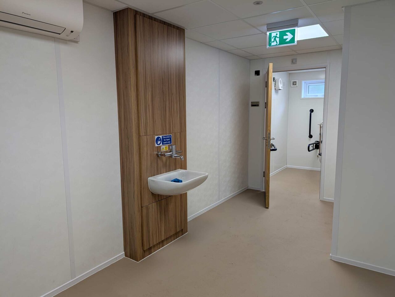 Image of toilet facilities in a refurbished cabin