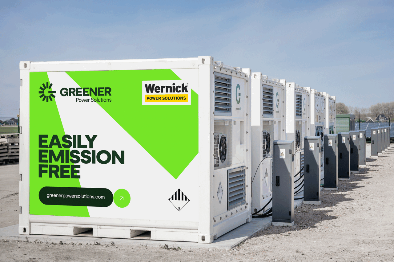 Greener Power Solutions and Wernick Power Solutions battery storage unit