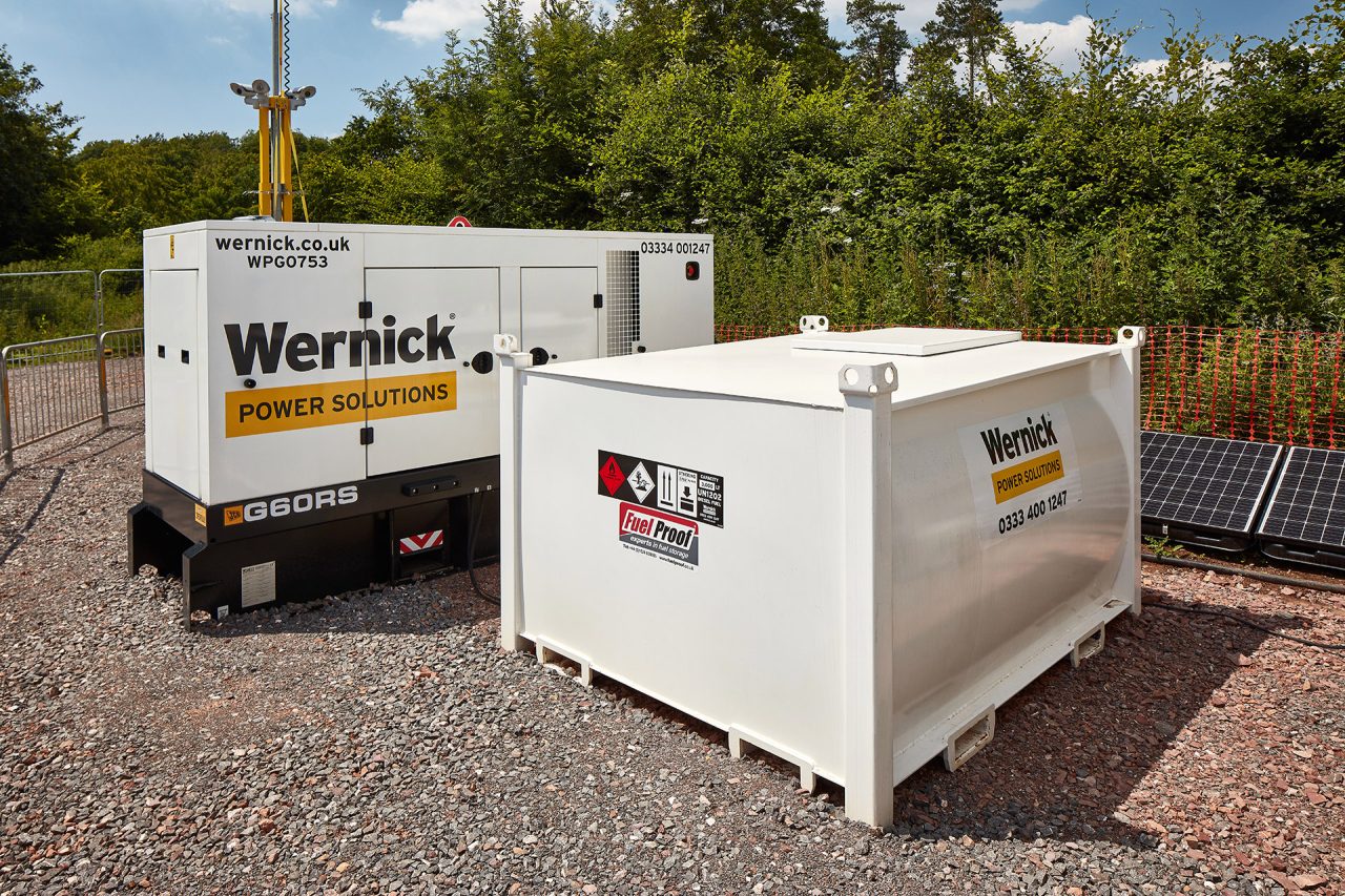 Wernick Power Solutions fueltank at Budleigh Salterton