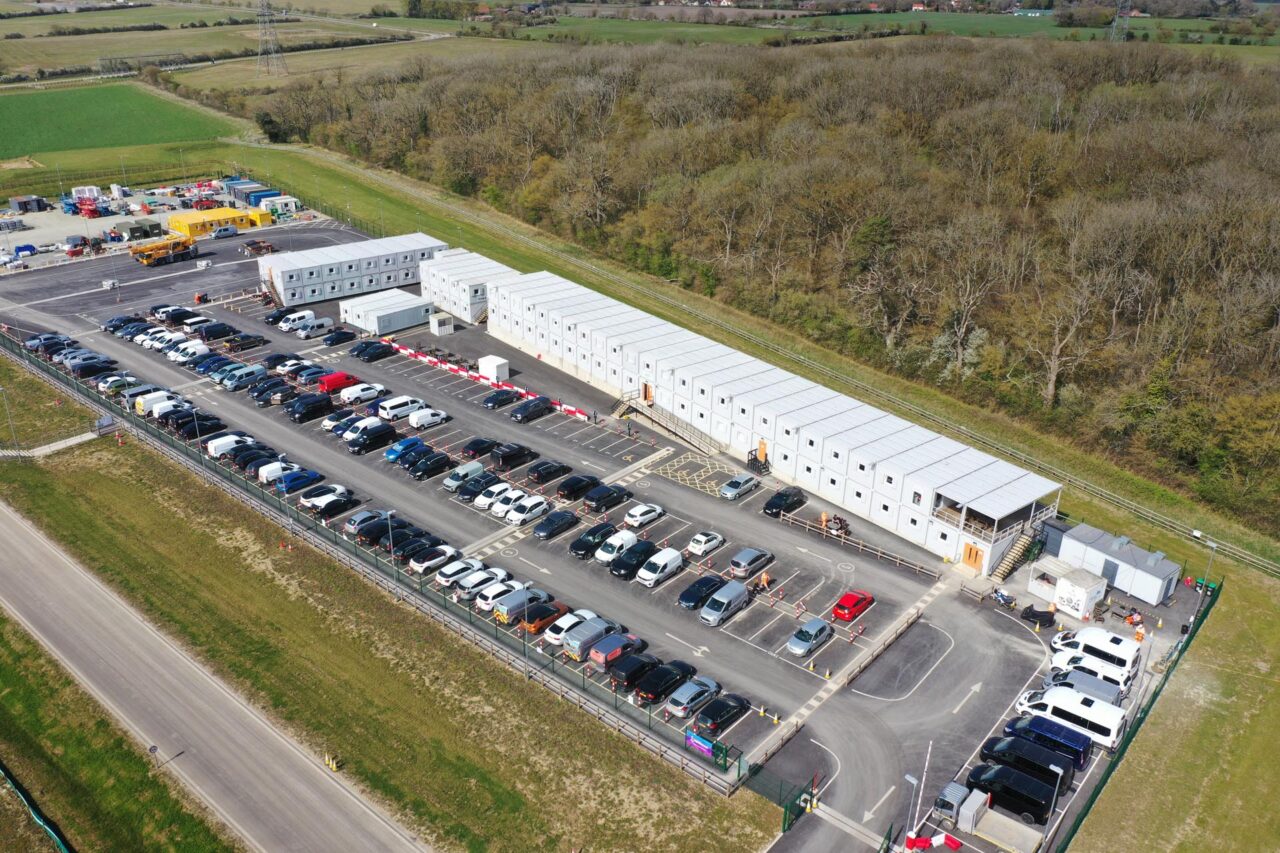 Image of 83 modular units site set up