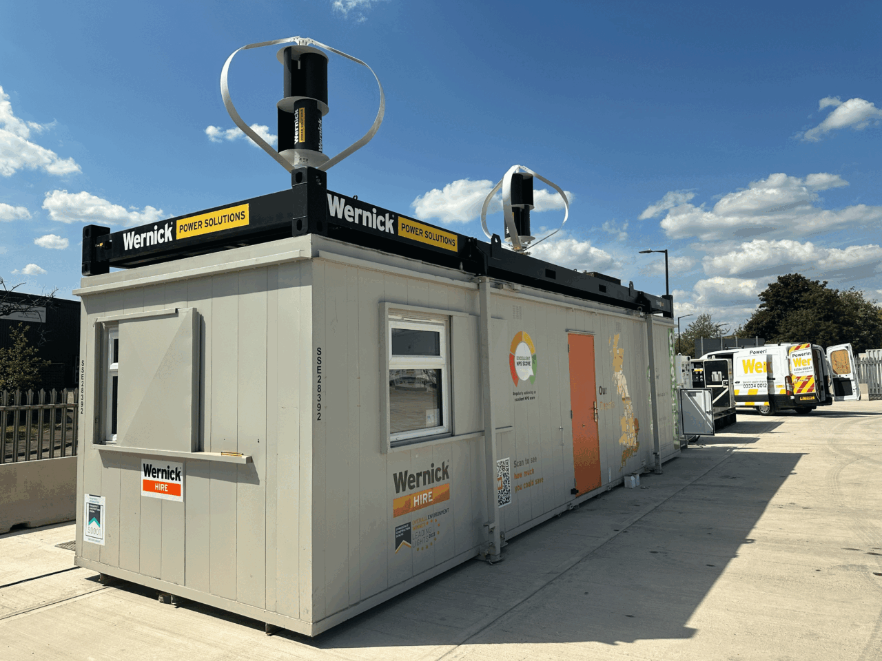 Wernick Power Solutions SolarFrame Plus - solar PV with integrated wind generation