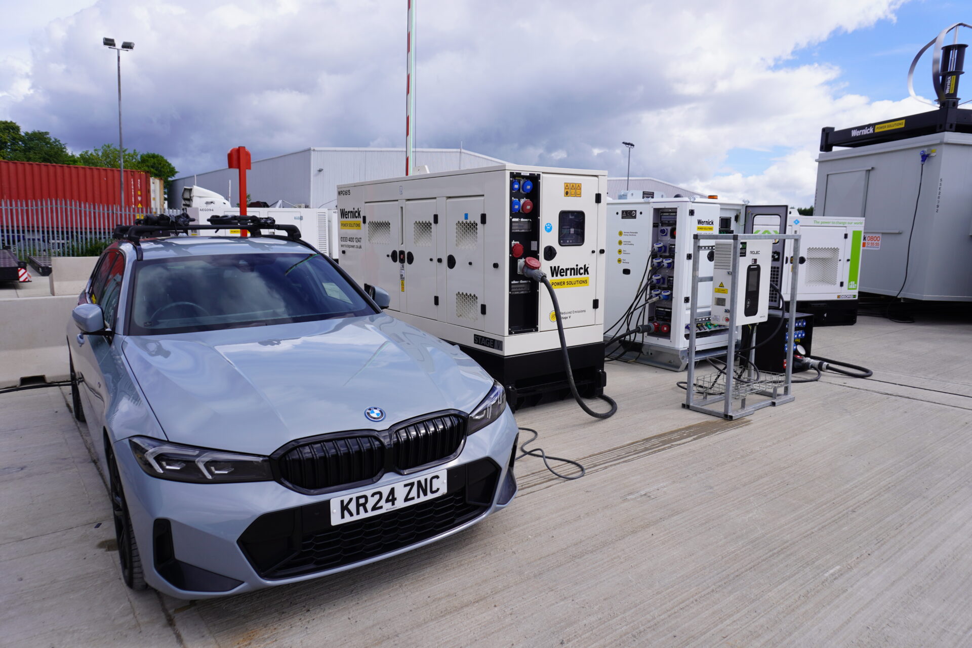 Wernick Power Solutions Voltbank and EV charger at Vigo Open Days