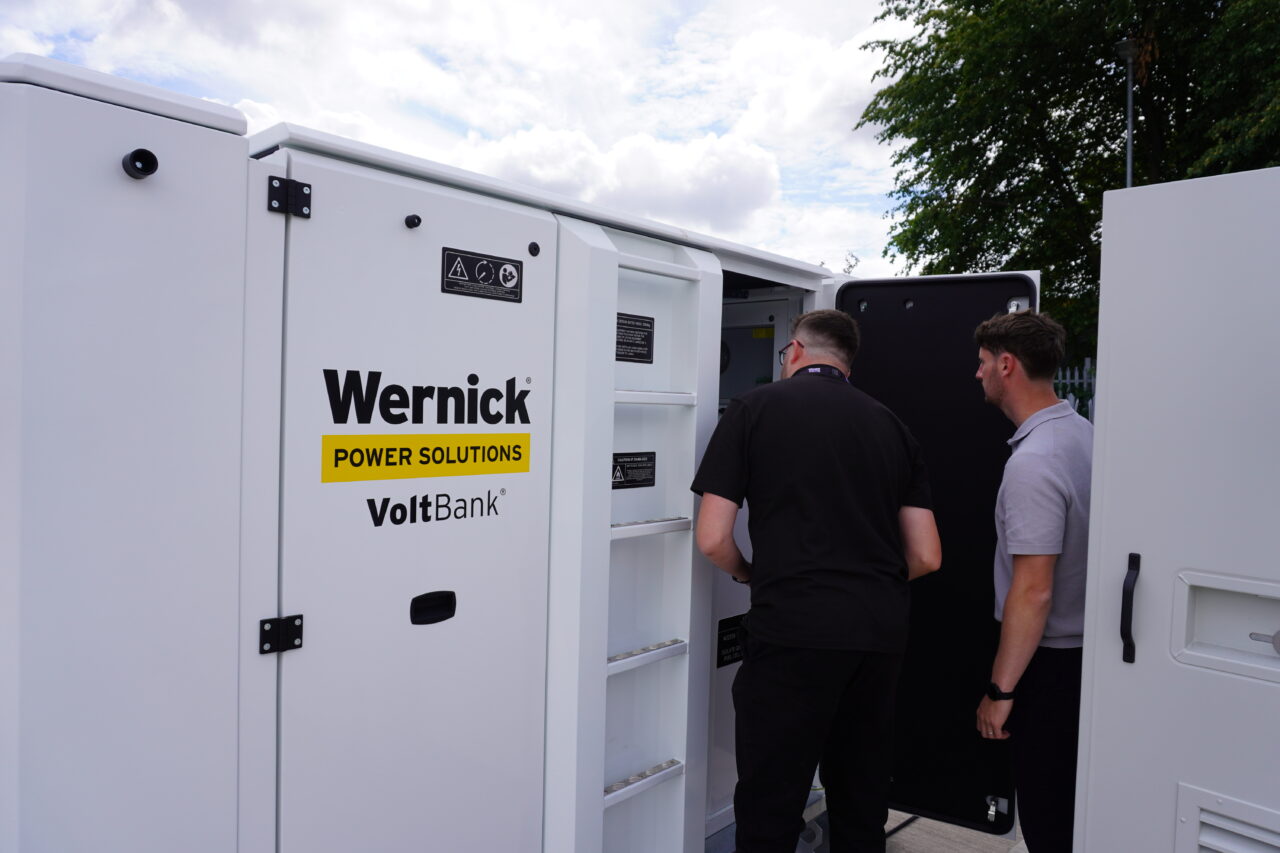 Wernick Power Solutions Voltbank battery storage unit at Vigo Open Days