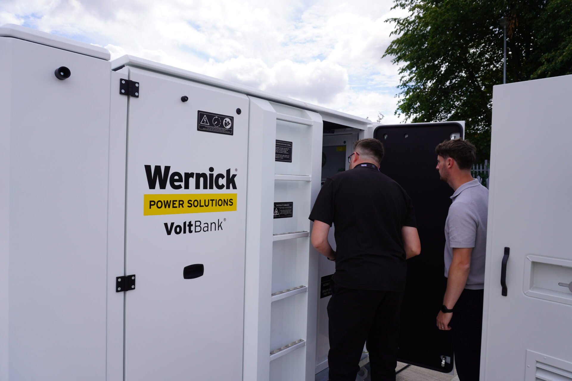 Wernick Power Solutions Voltbank battery storage unit at Vigo Open Days