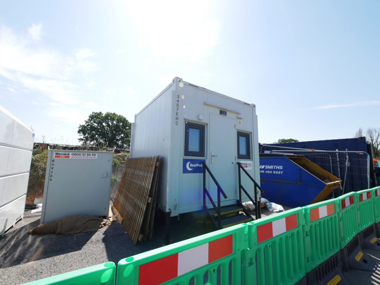 RestPod overnight accommodation on a construction site