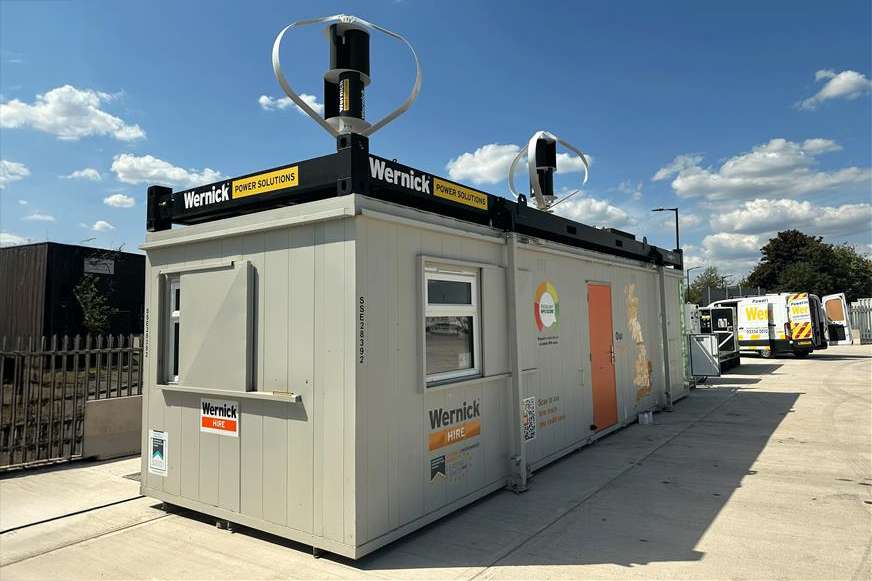 Wernick Power Solutions SolarFrmae Plus on Wernick Hire cabin