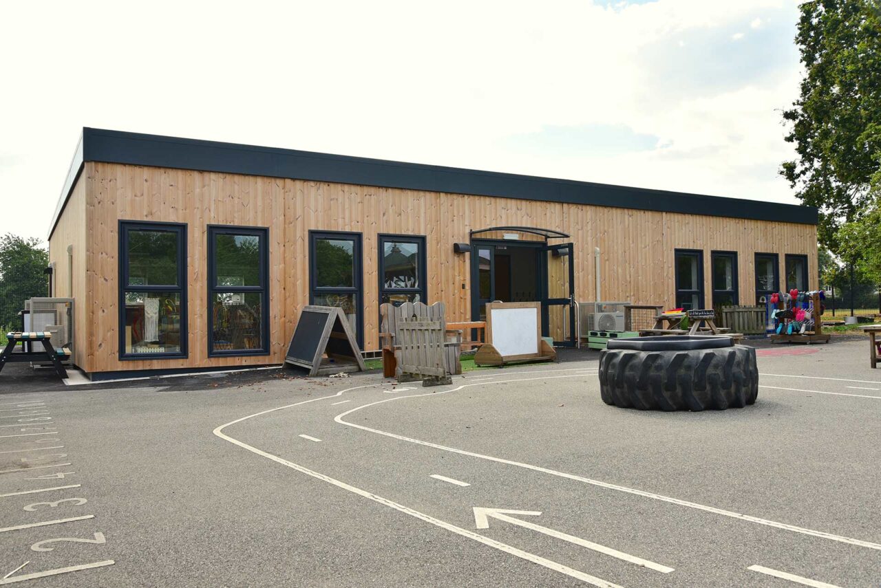 image of refurbished modular classroom building