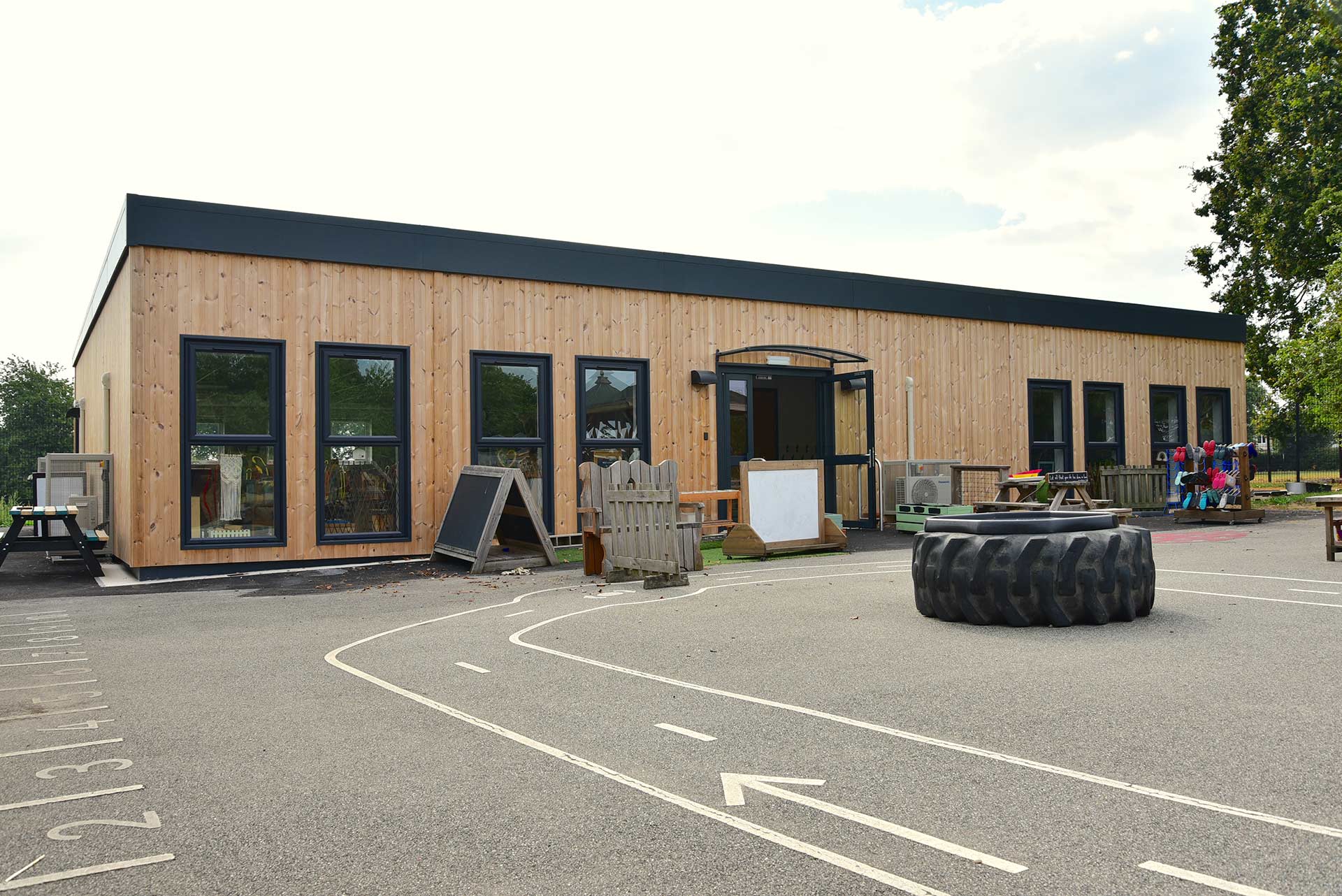 image of refurbished modular classroom building
